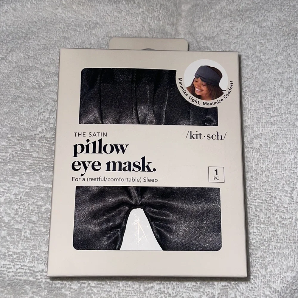 New /kit•sch/ Satin scrunchie 5pk, satin pillow eye mask and satin pillowcase